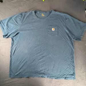 Carhartt Mens 4X Big and Tall Blue Original Fit shirt